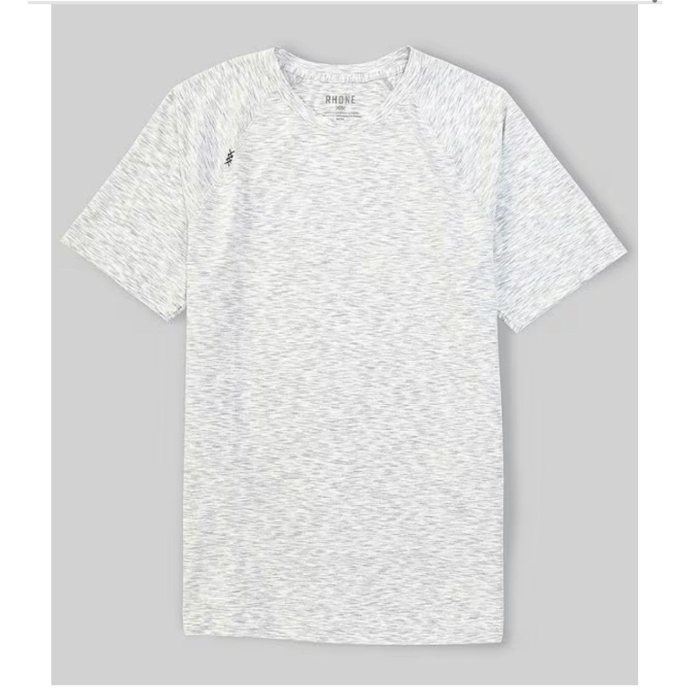 Rhone Reign Spacedye Performance Short Sleeve T-Shirt Mens Medium Grey White